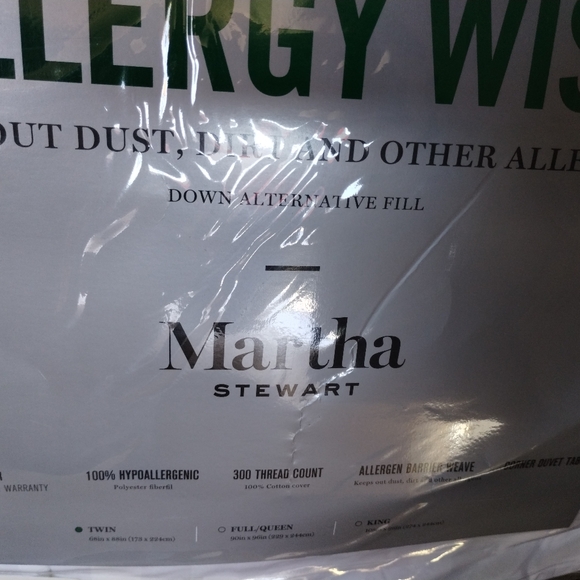 Martha Stewart Collection Allergy Wise Down-Alternative Dobby Stripe Comforter - Picture 5 of 6